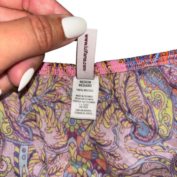 Luli Fama Bell Flounce Sleeve Milk Maid Crop Top Women’s M Renaissance Fairy - Picture 14 of 15